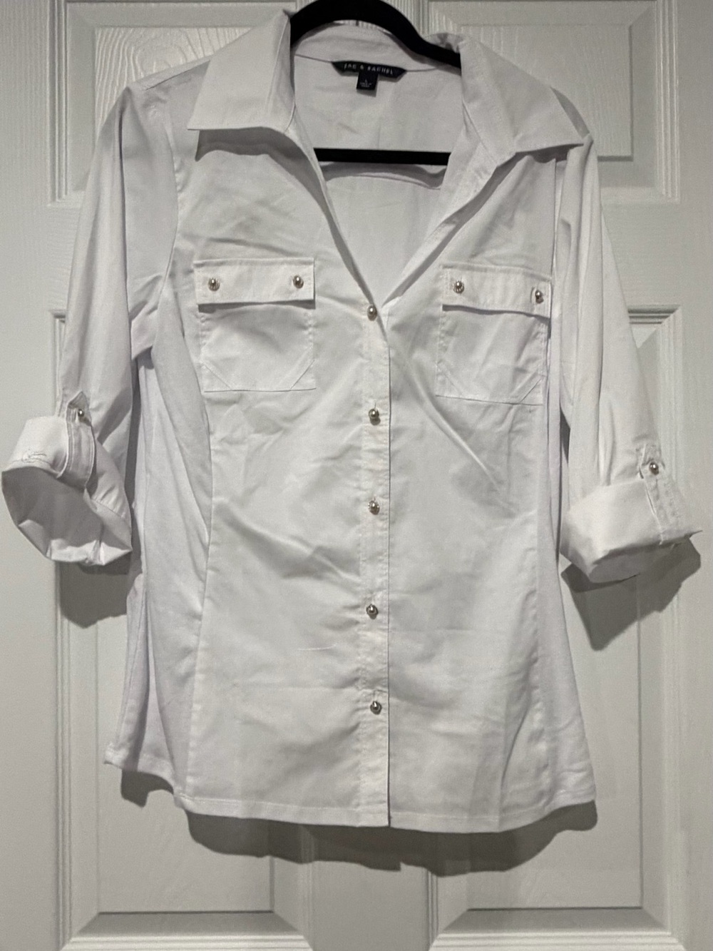 Zac & Rachel White Stretch Button-Down Shirt